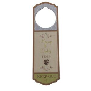 Mommy Daddy Privacy Time Door Hanger New Parent Baby Shower Gift Humor‎